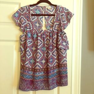 Meadow Rue Geometric Blouse